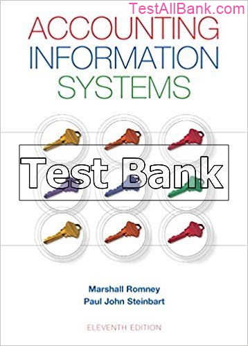 accounting information systems 11th edition romney test bank