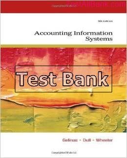 accounting information systems 9th edition gelinas test bank