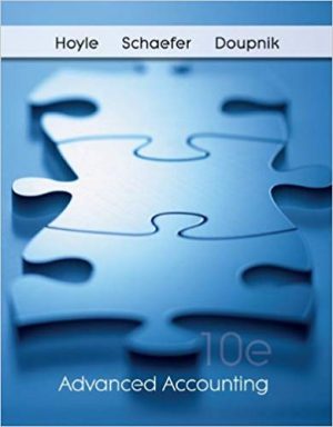 advanced accounting 10th edition hoyle solutions manual