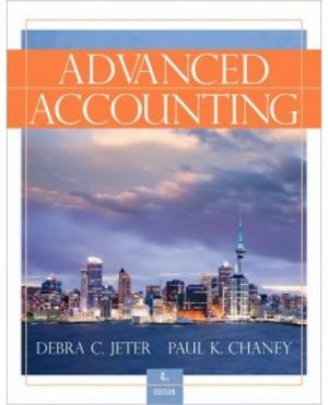 advanced accounting 4th edition jeter test bank