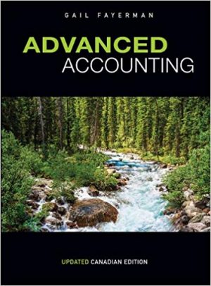 advanced accounting updated canadian 1st edition fayerman solutions manual