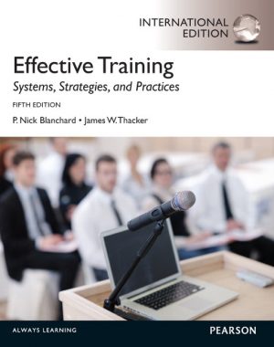 affective training systems strategies and practices international 5th edition blanchard solutions manual