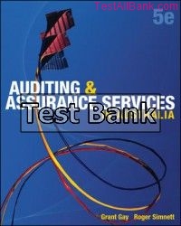 auditing and assurance services 5th edition gay test bank