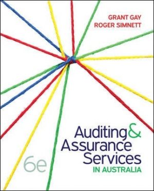 auditing and assurance services 6th edition gay test bank