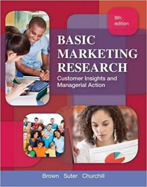 basic marketing research 8th edition brown test bank