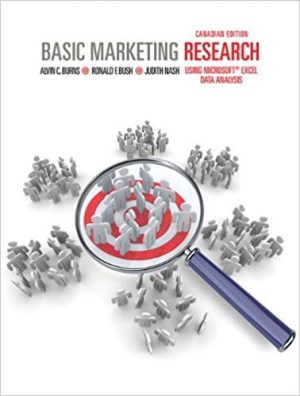 basic marketing research using microsoft excel data analysis canadian 1st edition burns test bank