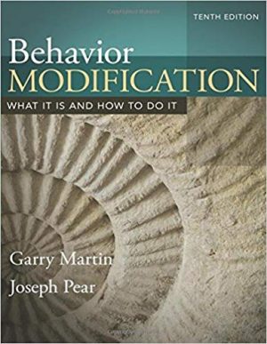 behavior modification 10th edition martin test bank