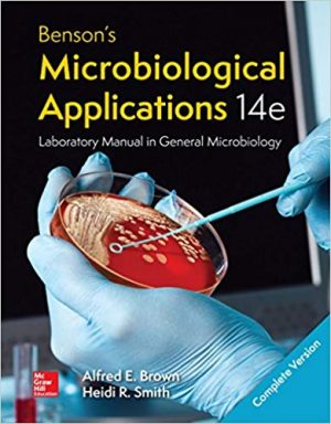 bensons microbiological applications laboratory manual complete version 14th edition brown solutions manual