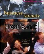 business and society ethics and stakeholder management canadian 1st edition karakowsky test bank