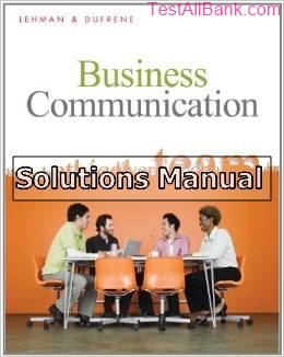business communication 16th edition lehman solutions manual