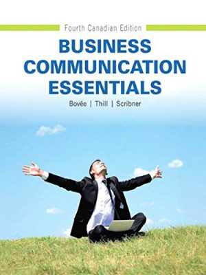 business communication essentials canadian 4th edition bovee test bank