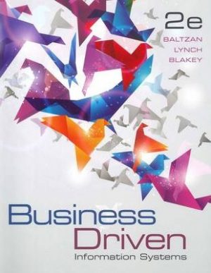 business driven information systems 2nd edition baltzan solutions manual