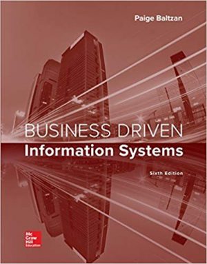 business driven information systems 6th edition baltzan solutions manual