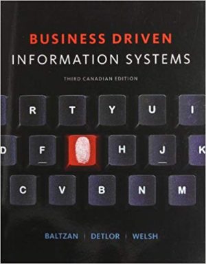 business driven information systems candian 3rd edition baltzan solutions manual