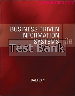 business driven management information systems 3rd edition baltzan test bank