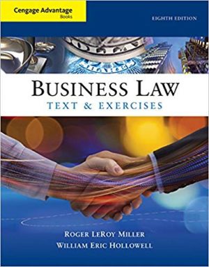 business law text and exercises 8th edition miller solutions manual