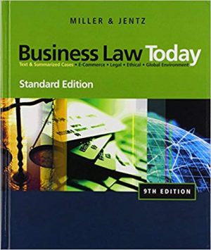 business law today text and summarized cases e standard 9th edition miller solutions manual