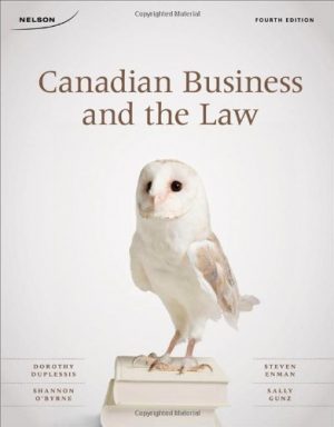 canadian business and the law 4th edition duplessis test bank