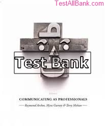 communicating as professionals 3rd edition gurney test bank