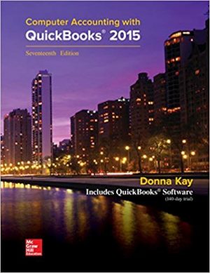 computer accounting with quickbooks 2015 17th edition kay test bank