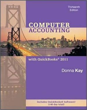 computer accounting with quickbooks pro 2011 13th edition kay test bank