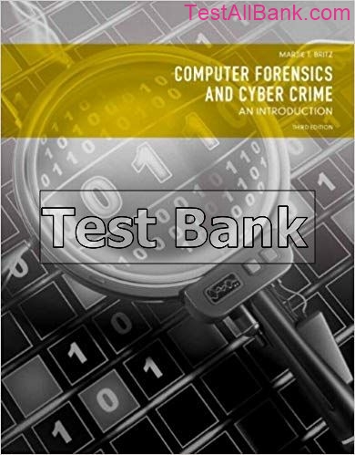 Computer Forensics And Cyber Crime An Introduction 3rd Edition Britz ...