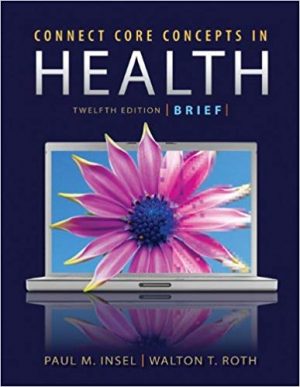 connect core concepts in health 12th edition insel test bank