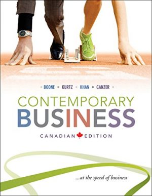contemporary business canadian 1st edition boone solutions manual