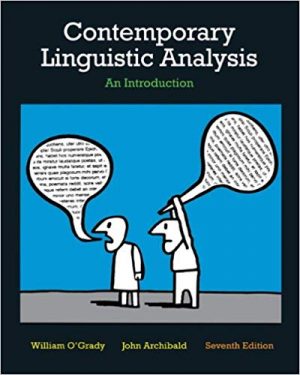 contemporary linguistic analysis an introduction 7th edition ogrady solutions manual