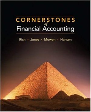 cornerstones of financial accounting canadian 1st edition rich test bank