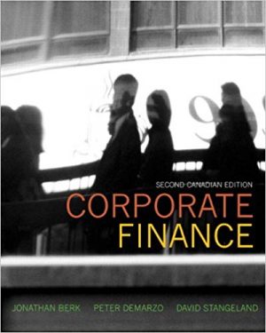 corporate finance canadian 2nd edition berk solutions manual