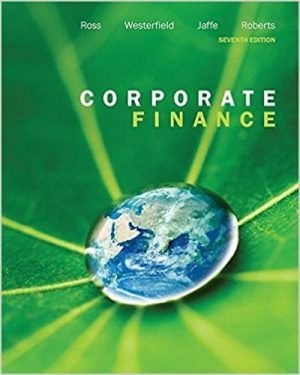 corporate finance canadian 7th edition jaffe solutions manual