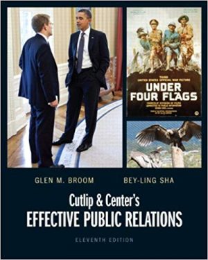 cutlip and centers effective public relations 11th edition broom test bank