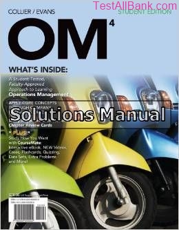 decision sciences and operations management coursemate 4th edition collier solutions manual