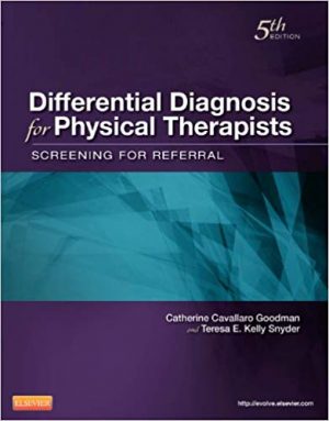 differential diagnosis for physical therapists 5th edition goodman test bank