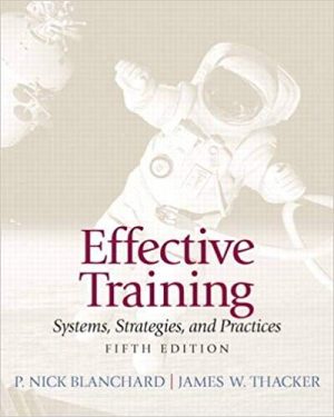 effective training 5th edition nick blanchard solutions manual