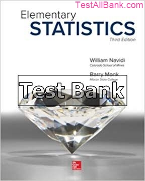elementary statistics by 3rd edition navidi test bank