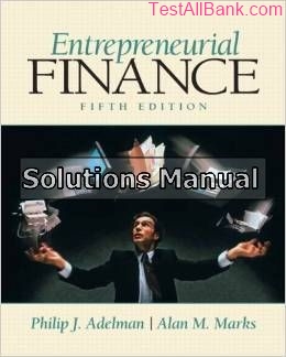 entrepreneurial finance 5th edition adelman solutions manual