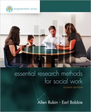 essential research methods for social work 4th edition rubin test bank