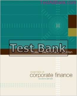 essentials of corporate finance 7th edition ross test bank