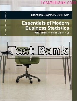 essentials of modern business statistics with microsoft excel 5th edition anderson test bank