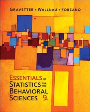 essentials of statistics for the behavioral sciences 9th edition gravetter test bank