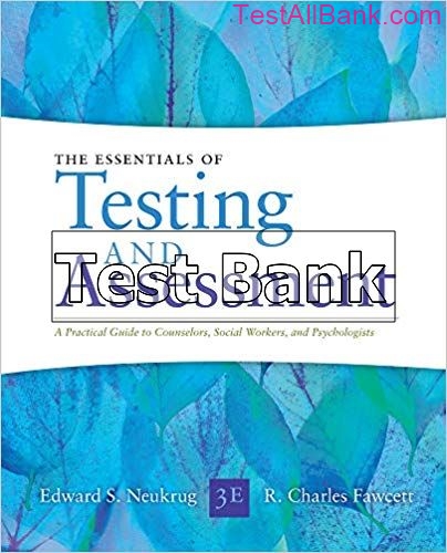 Essentials Of Testing And Assessment A Practical Guide For Counselors ...