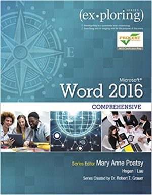 exploring microsoft word 2016 comprehensive 1st edition mulbery solutions manual