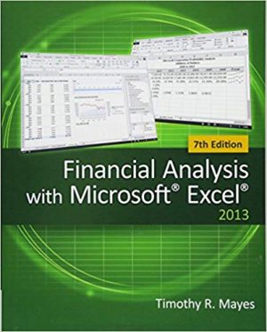 financial analysis with microsoft excel 7th edition mayes solutions manual