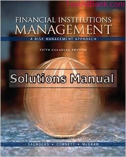financial institutions management canadian 5th edition saunders solutions manual