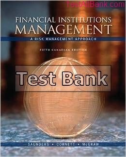 financial institutions management canadian 5th edition saunders test bank