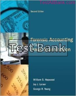 forensic accounting and fraud examination 2nd edition hopwood test bank