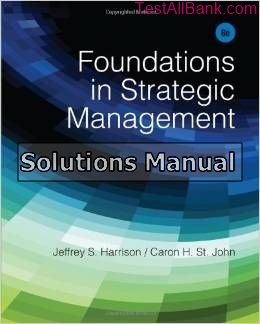 foundations in strategic management 6th edition harrison solutions manual