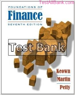 foundations of finance 7th edition keown test bank